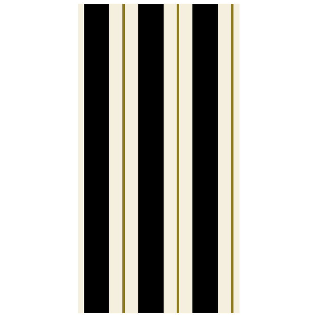 Black & Gold Awning Stripe Guest Napkins