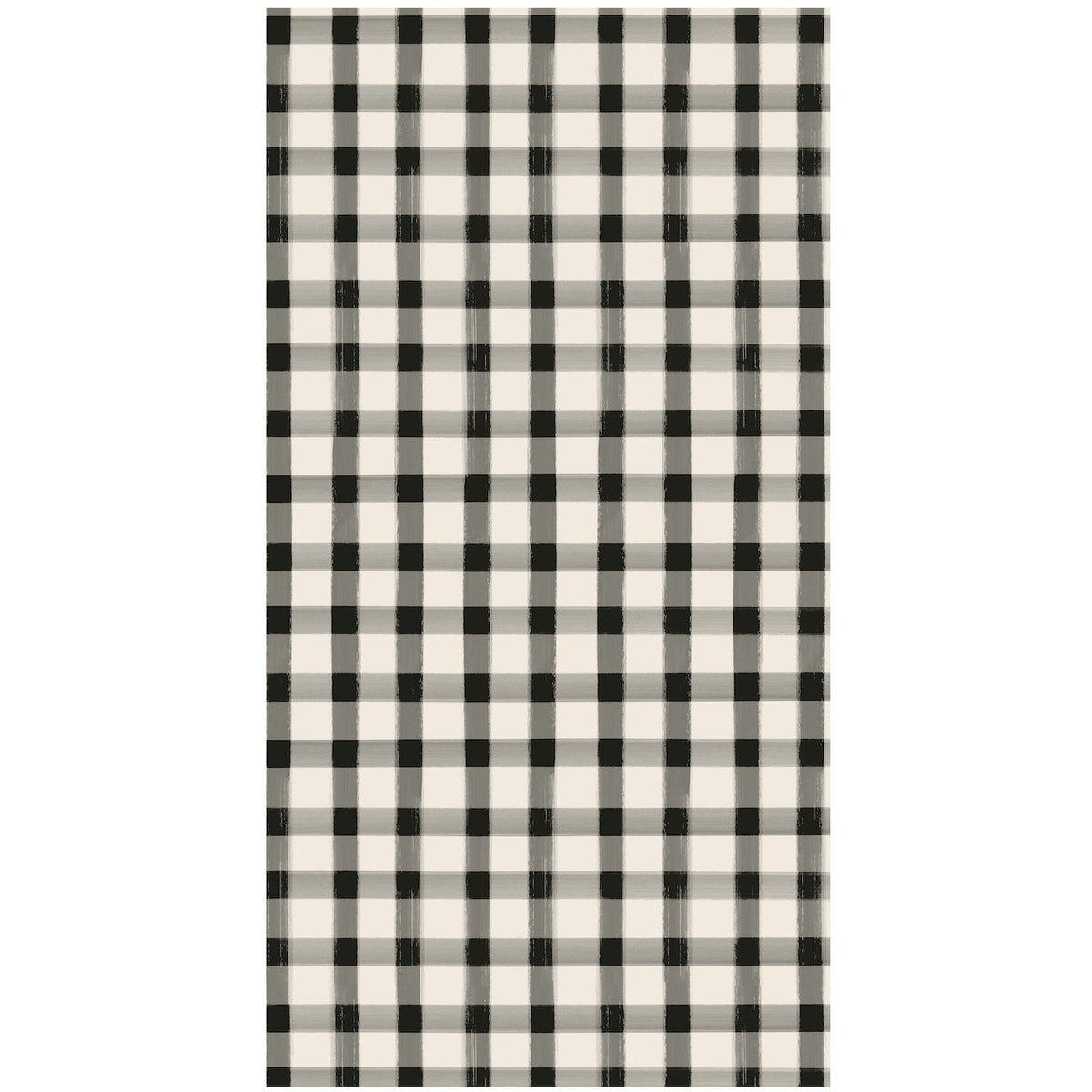 Black Painted Check Guest Napkins