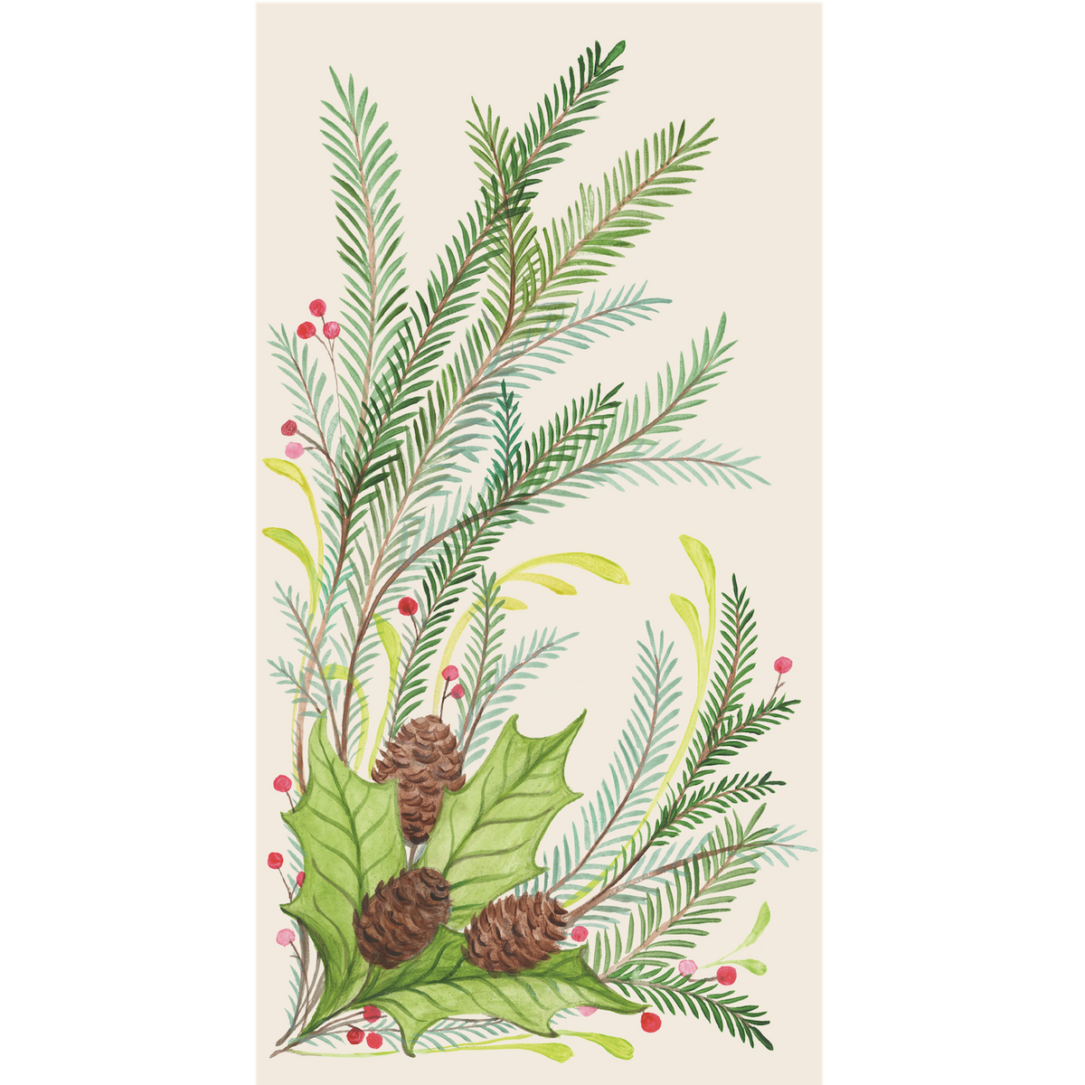 Christmas Sprigs Guest Napkins