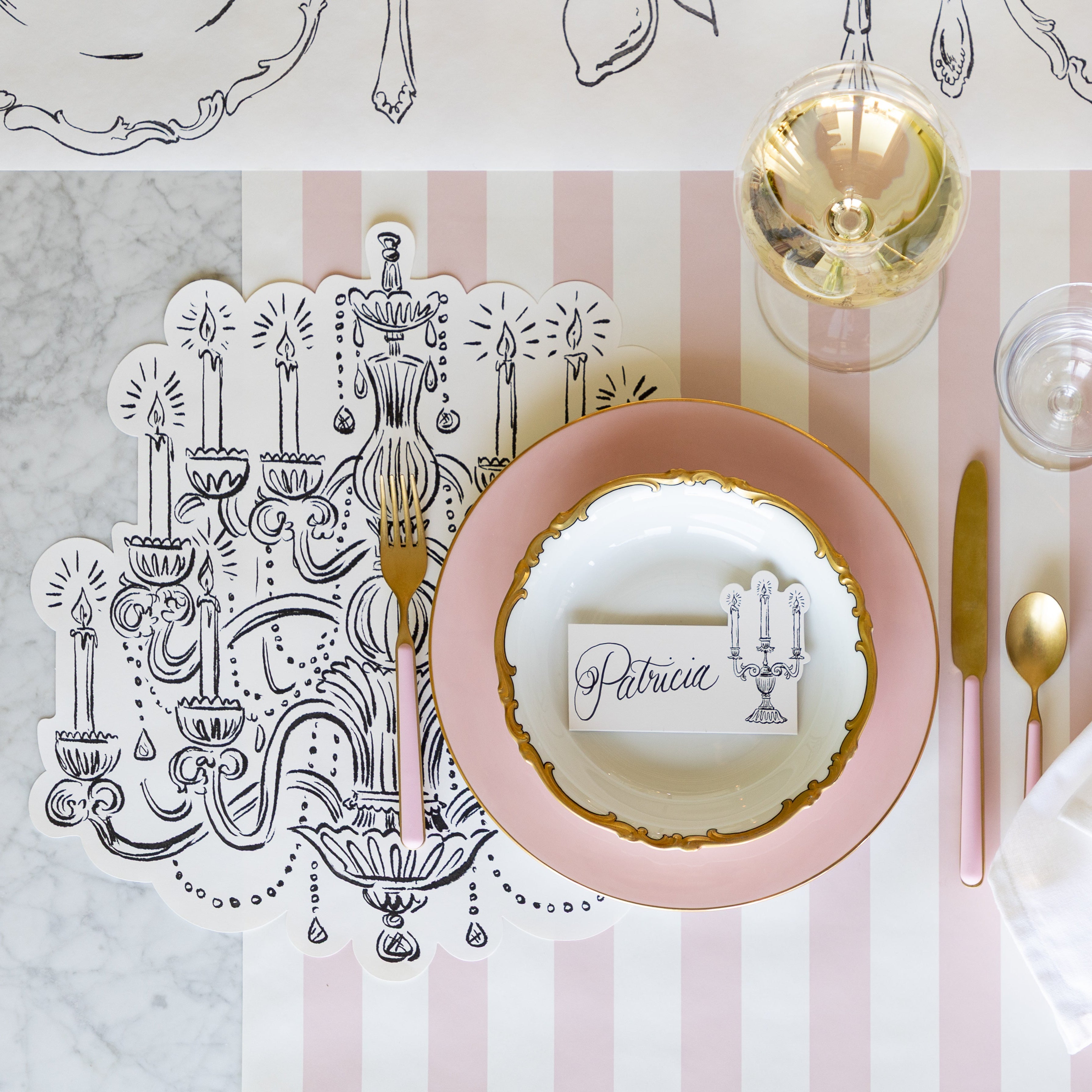 Candelabra Place Card