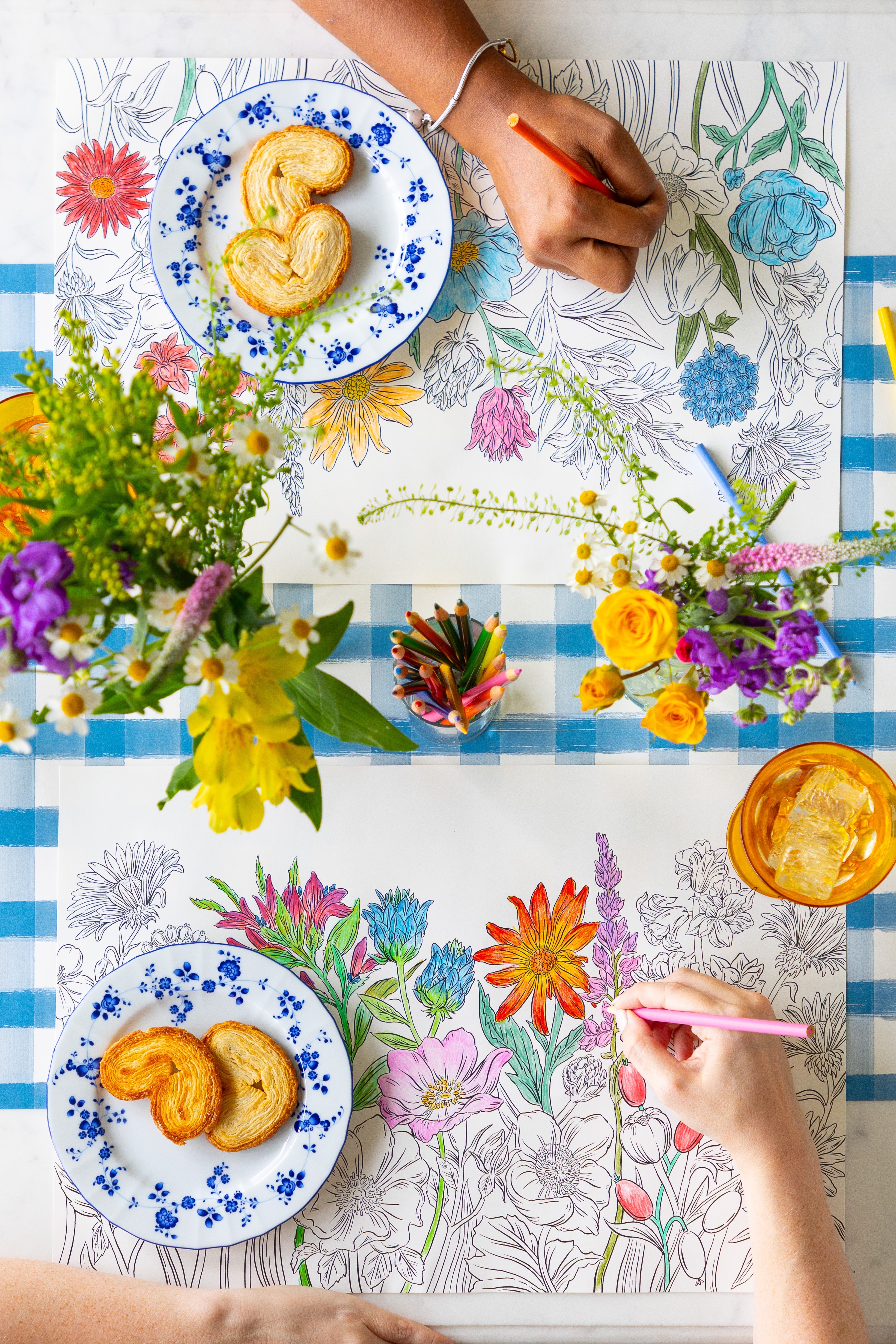 Coloring Wildflower Meadow Placemat