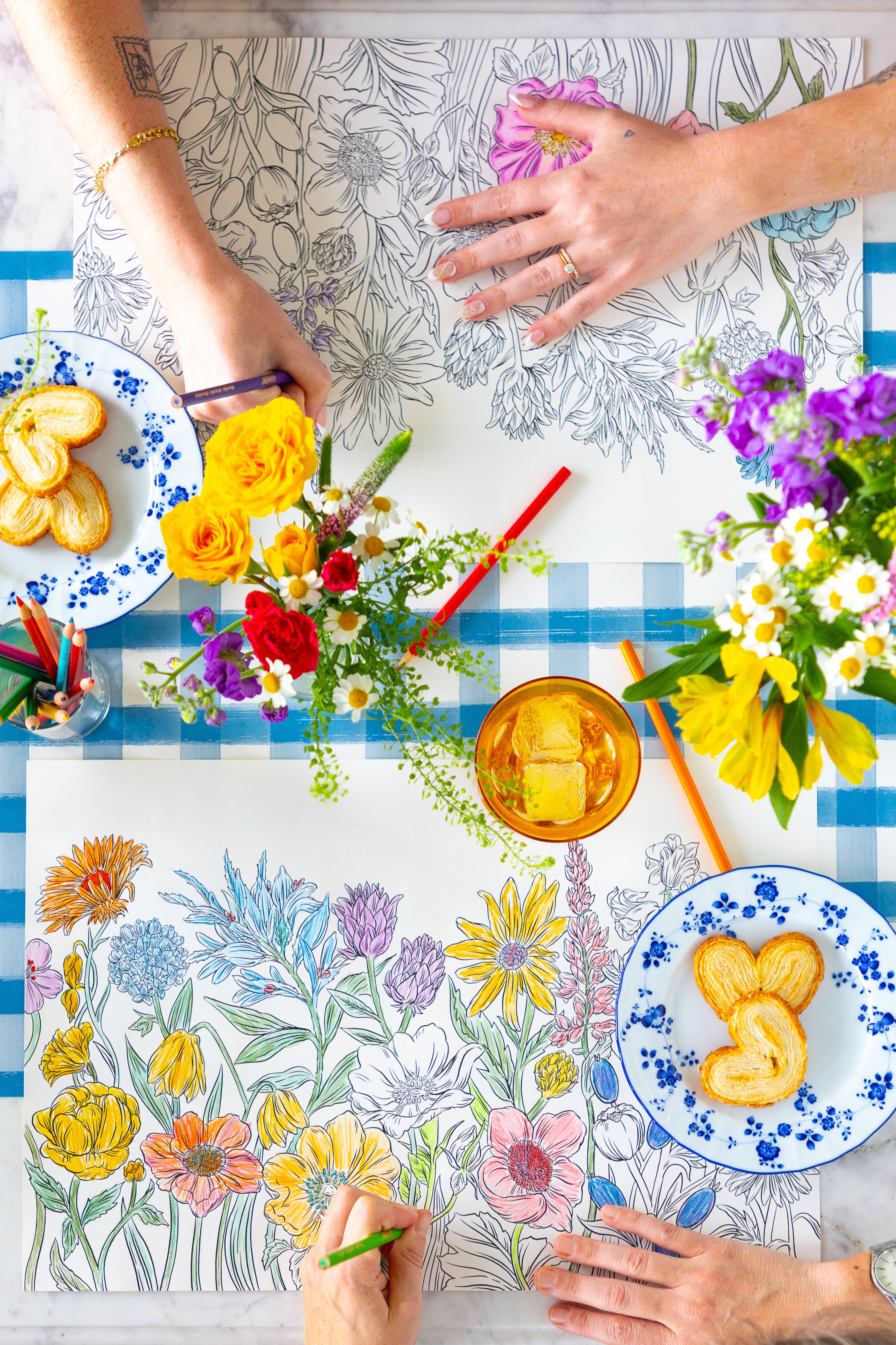 Coloring Wildflower Meadow Placemat