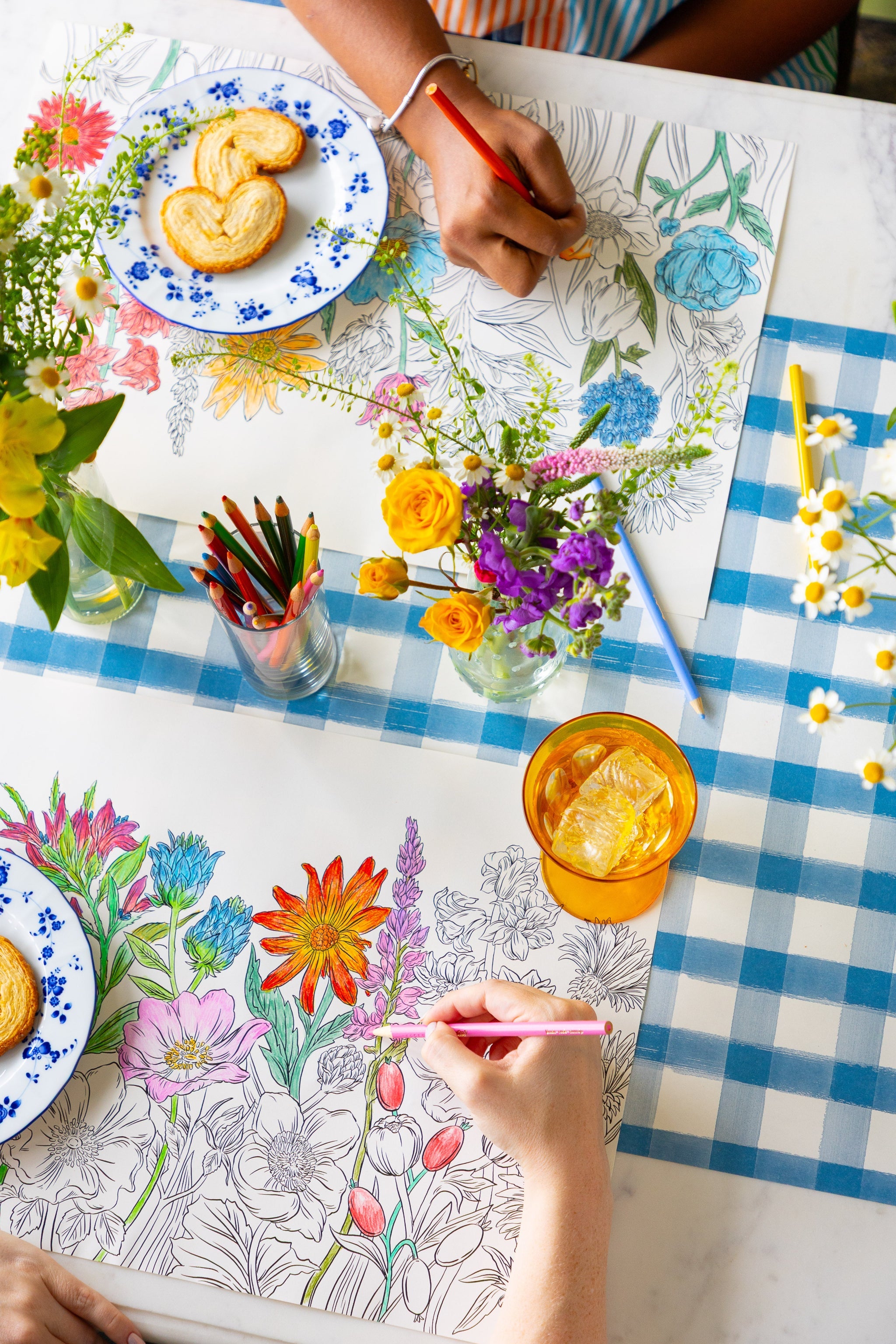 Coloring Wildflower Meadow Placemat
