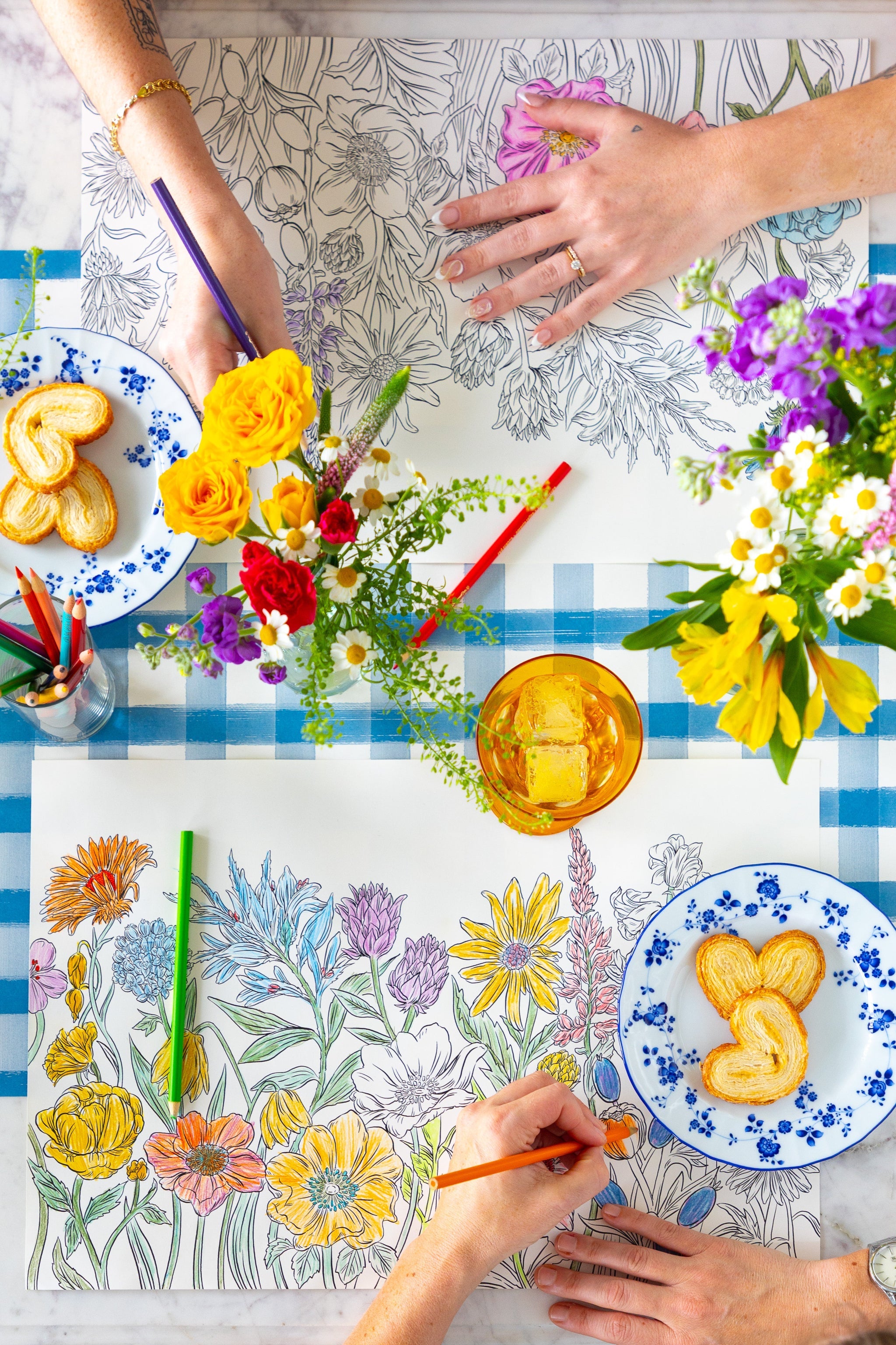 Coloring Wildflower Meadow Placemat