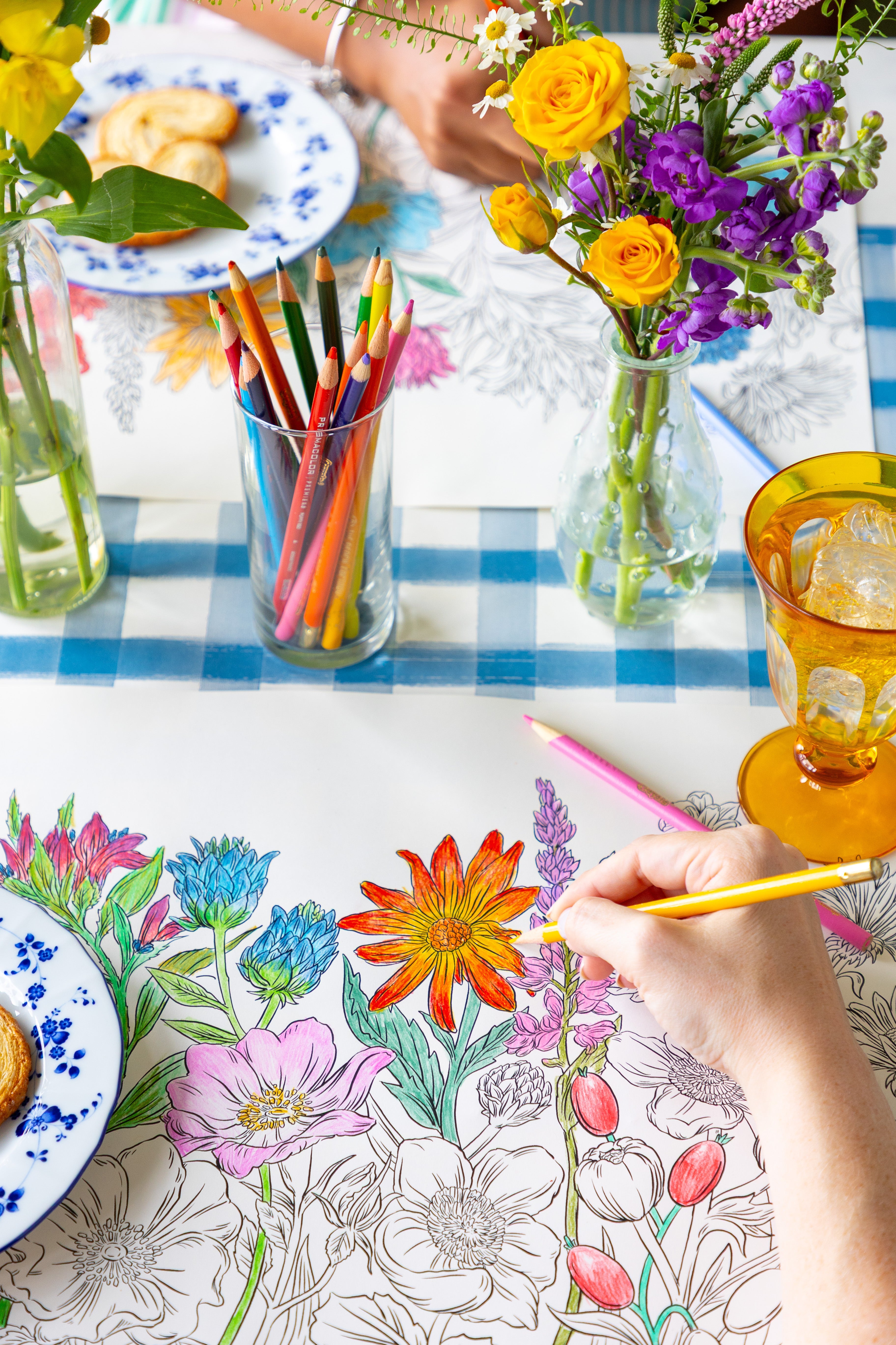 Coloring Wildflower Meadow Placemat