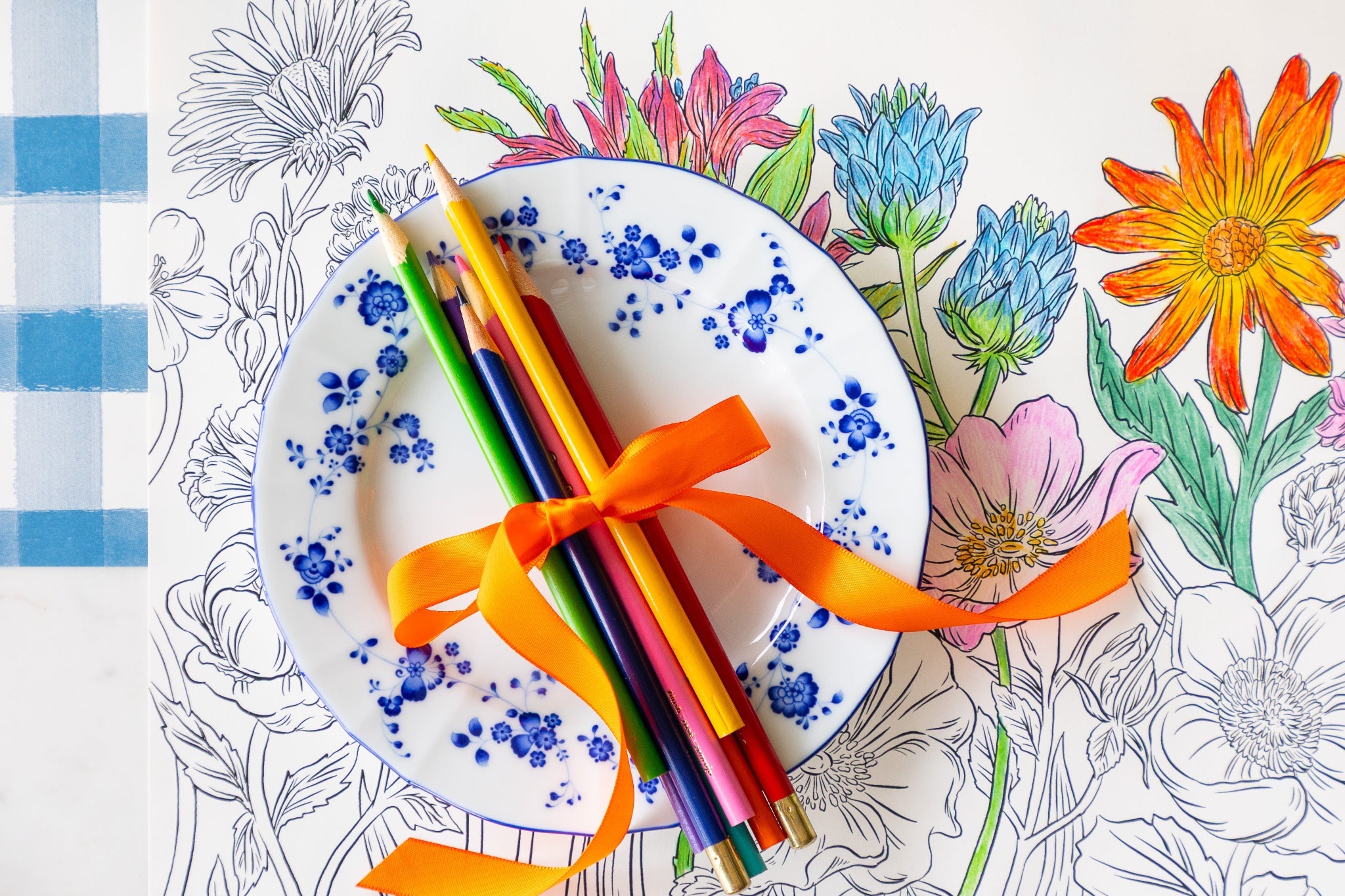 Coloring Wildflower Meadow Placemat