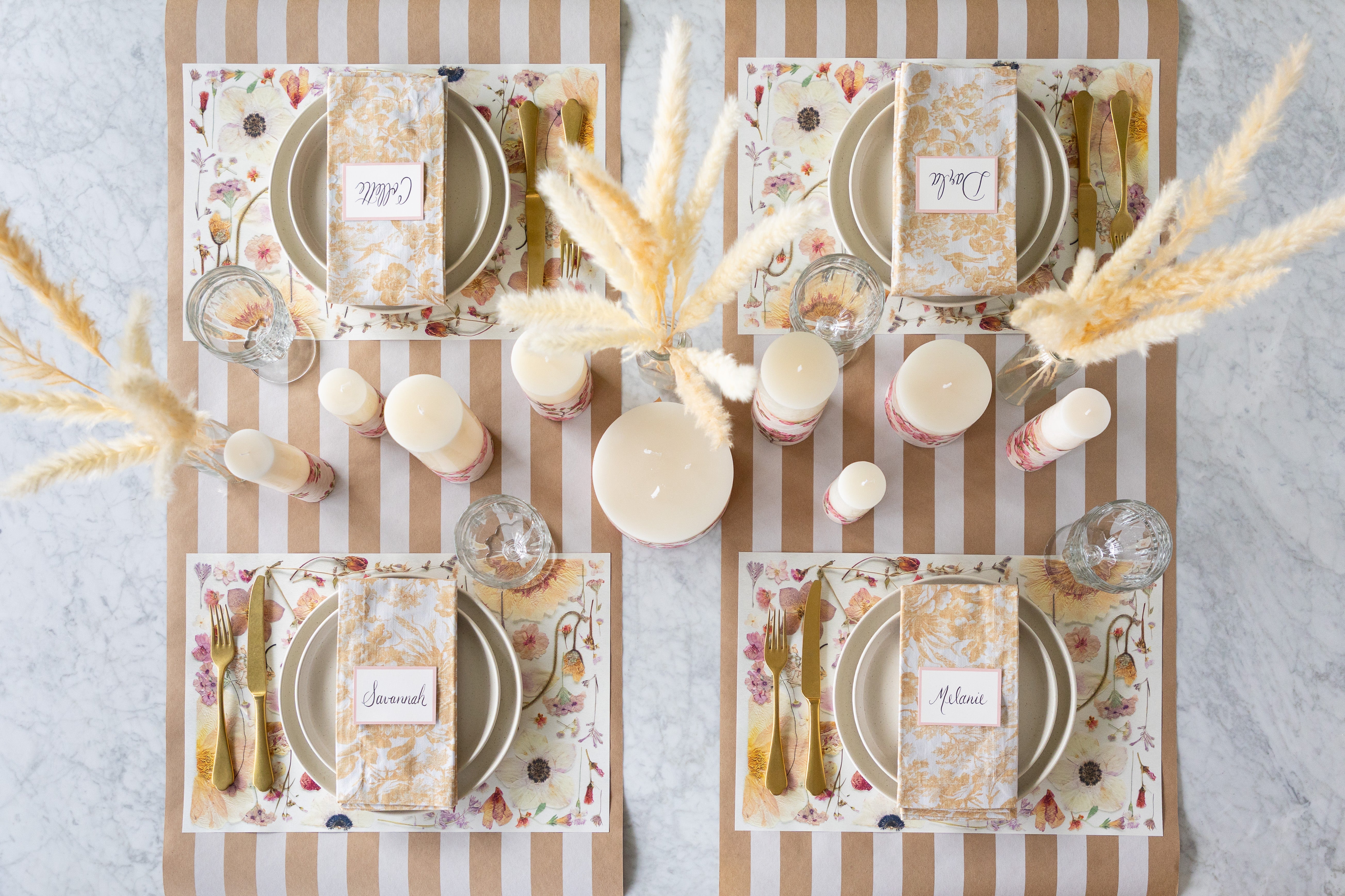 Blush Pressed Petals Placemat