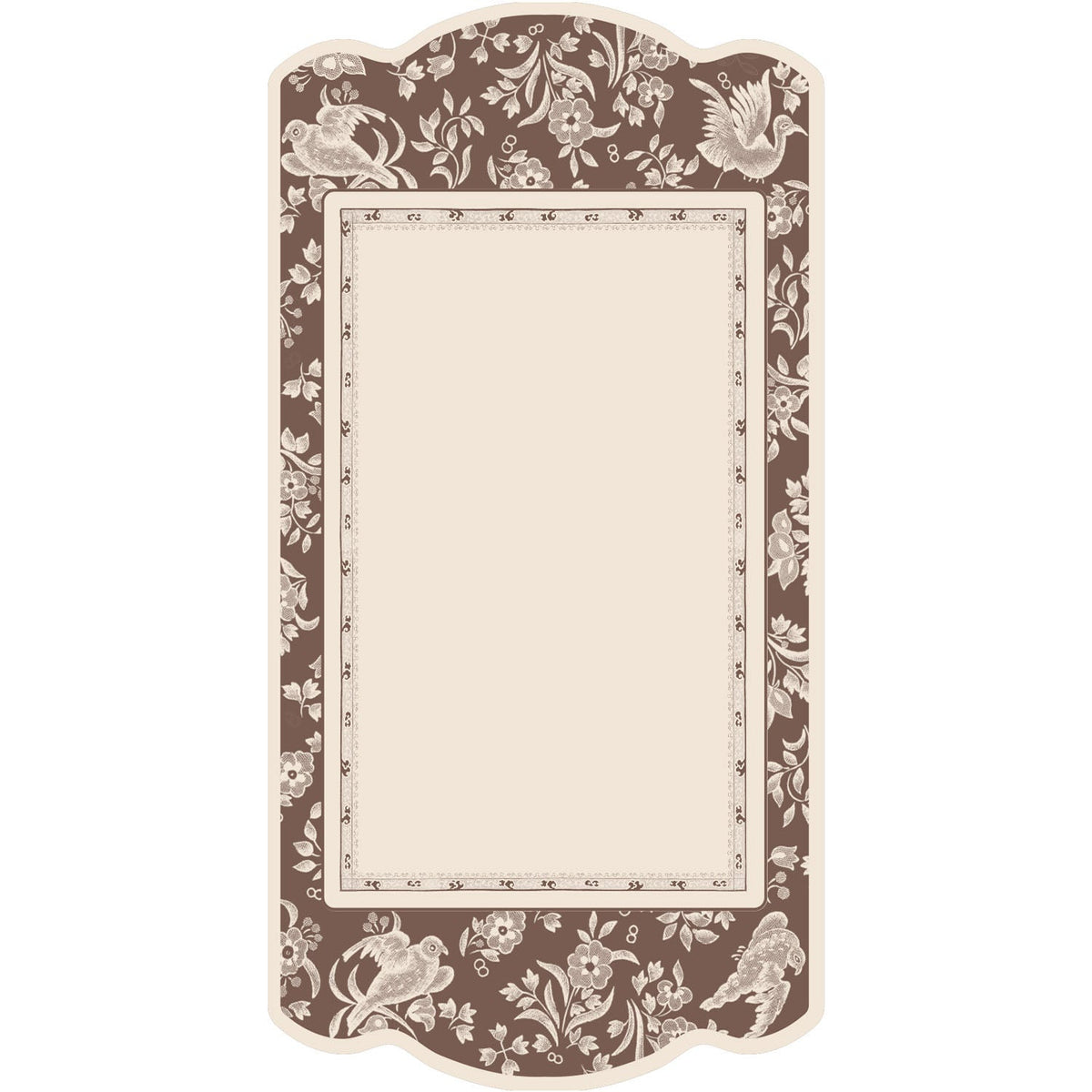 Brown Regal Peacock Table Card