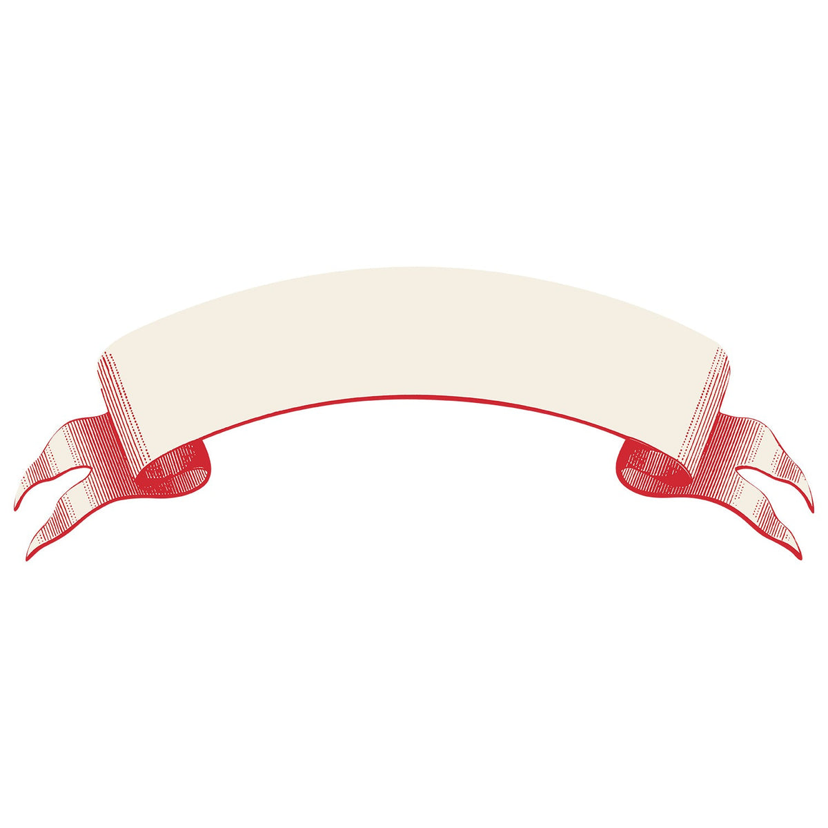 Classic Red Banner Table Accent