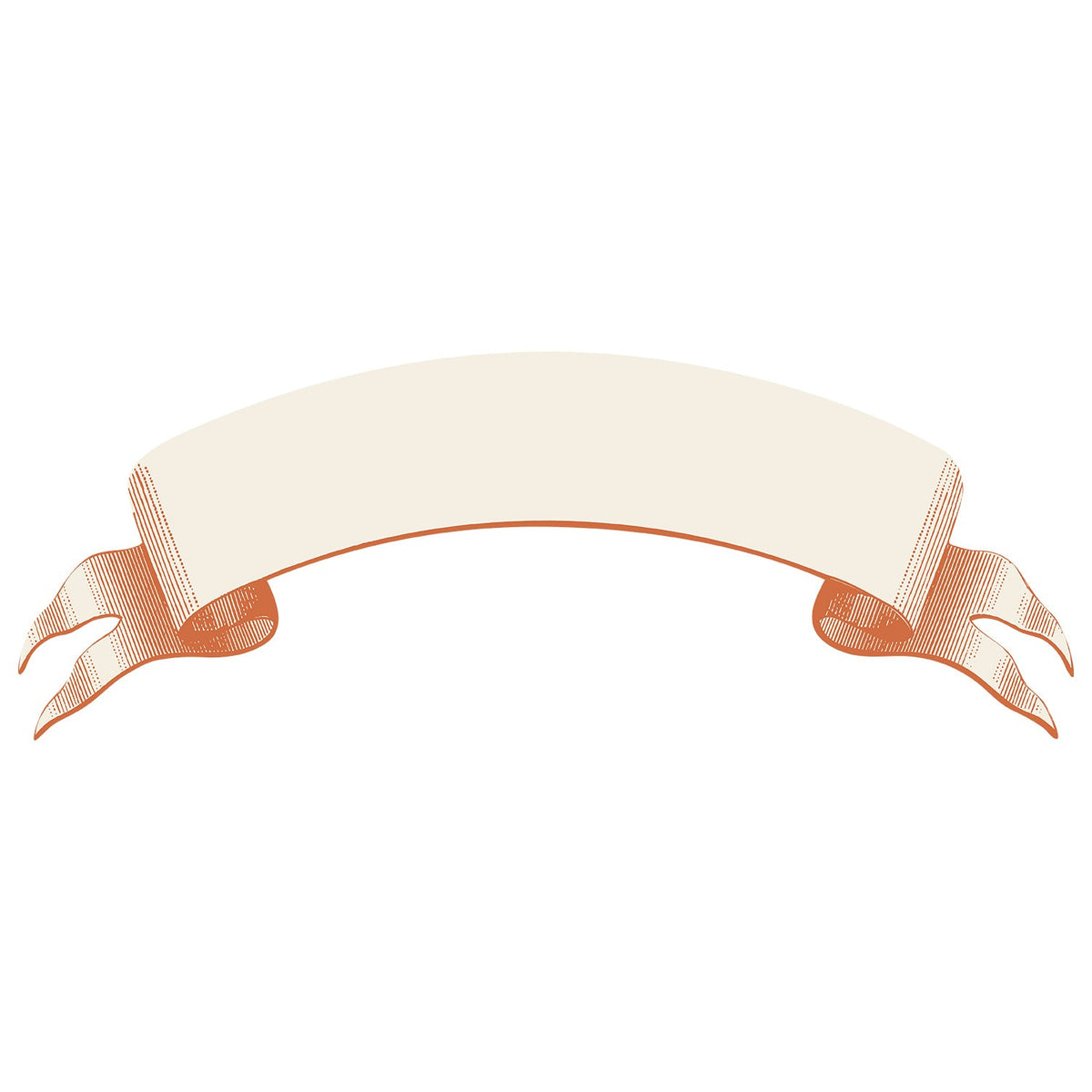 Classic Orange Banner Table Accent