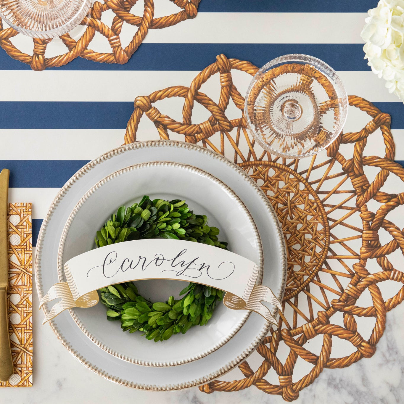 Classic Gold Banner Table Accent