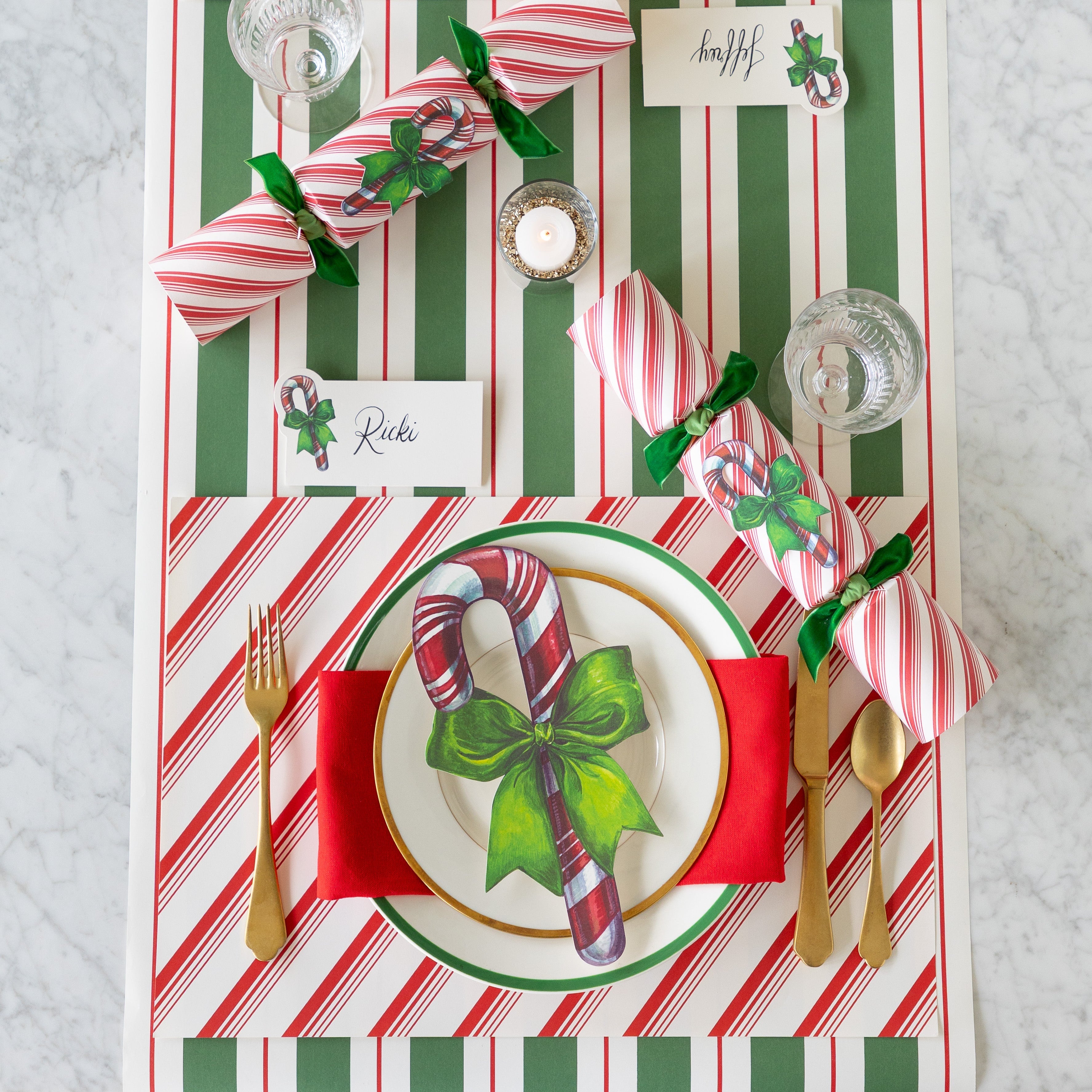 Candy Cane Place Card