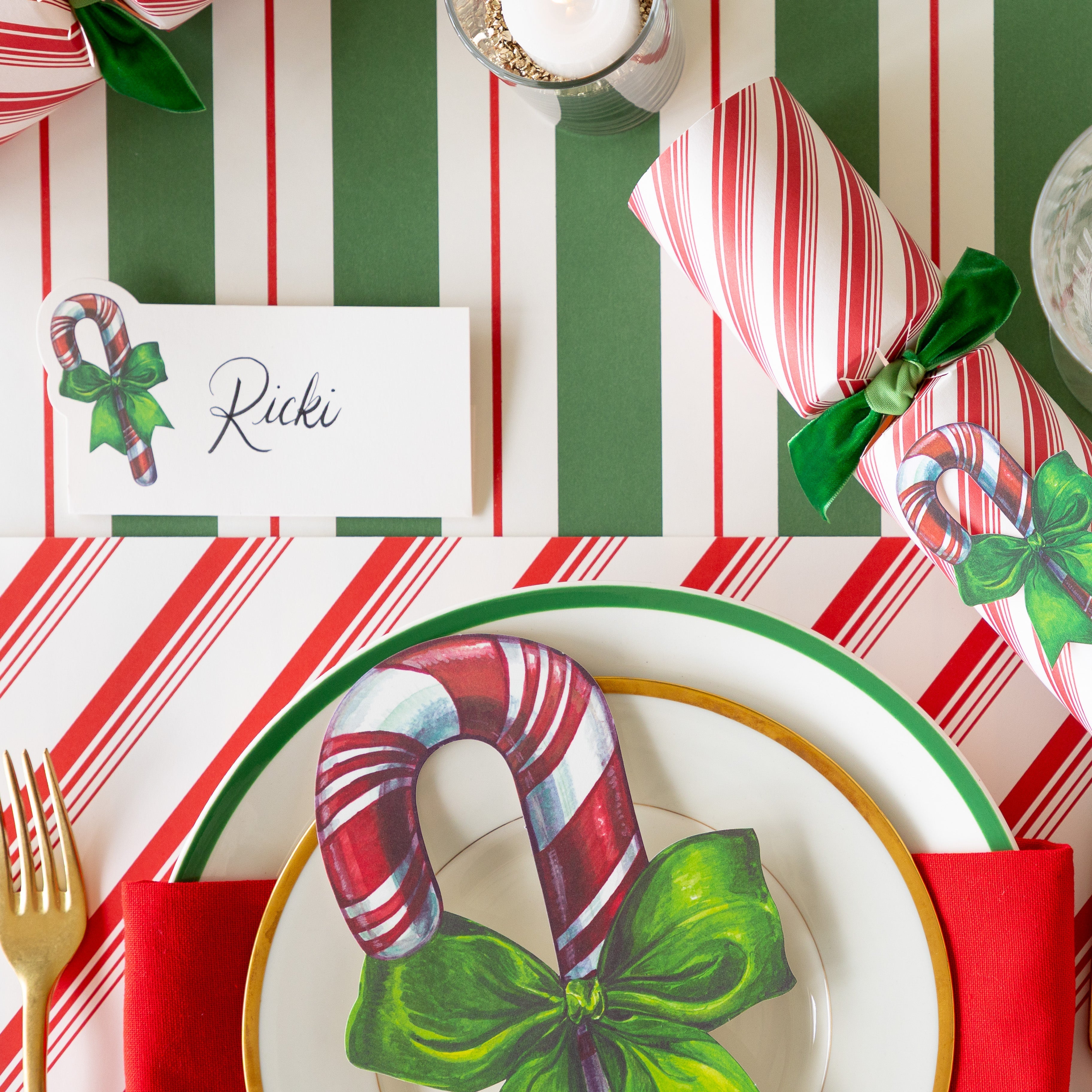 Candy Cane Place Card