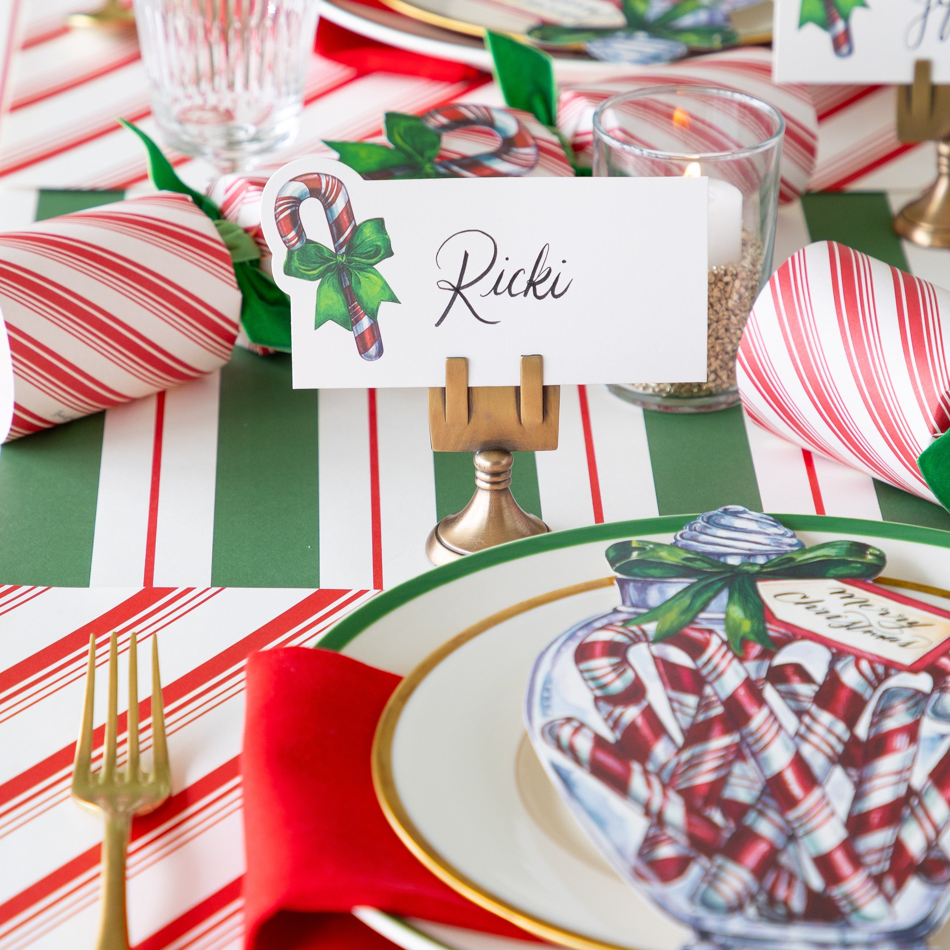 Candy Cane Place Card