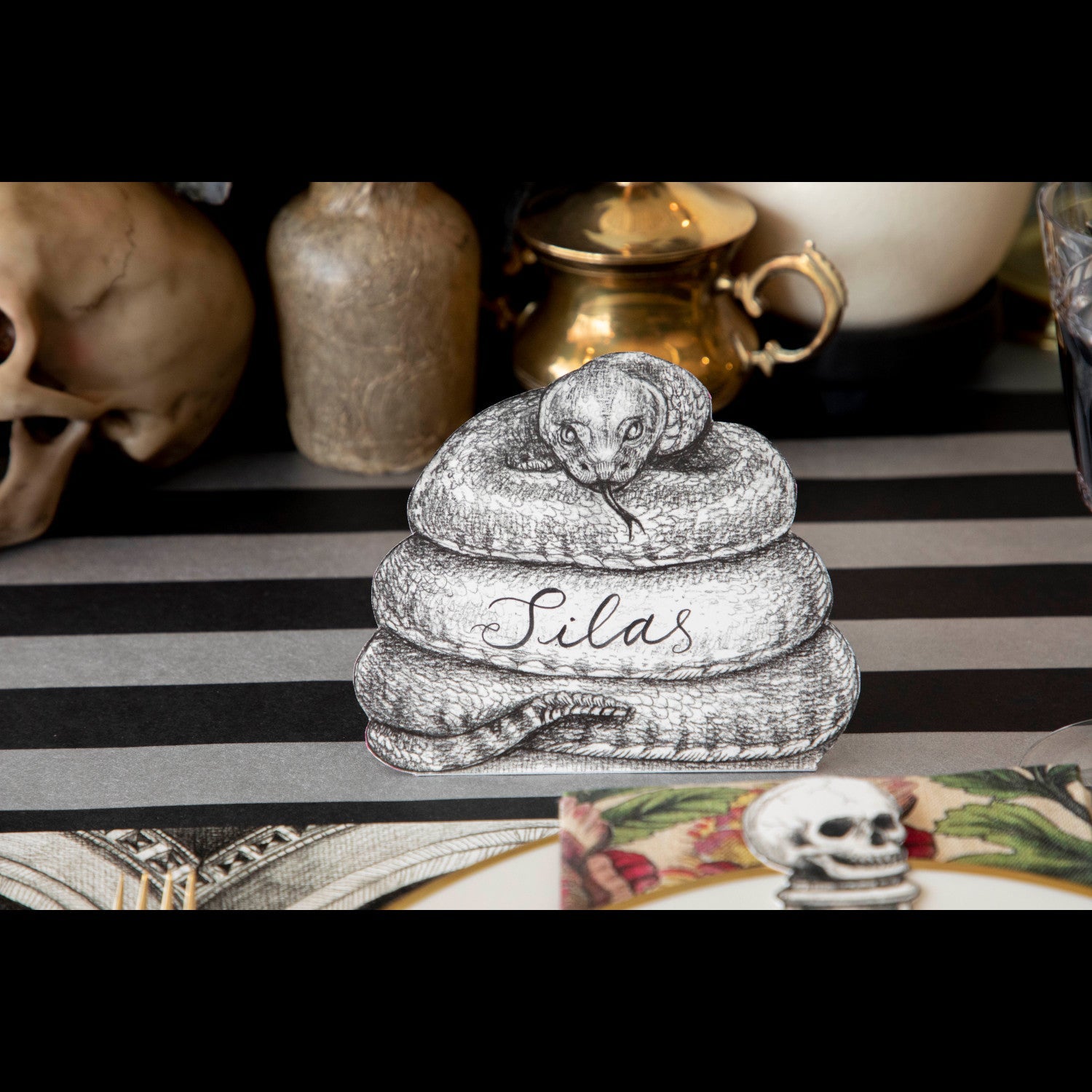Coiled Snake Place Card