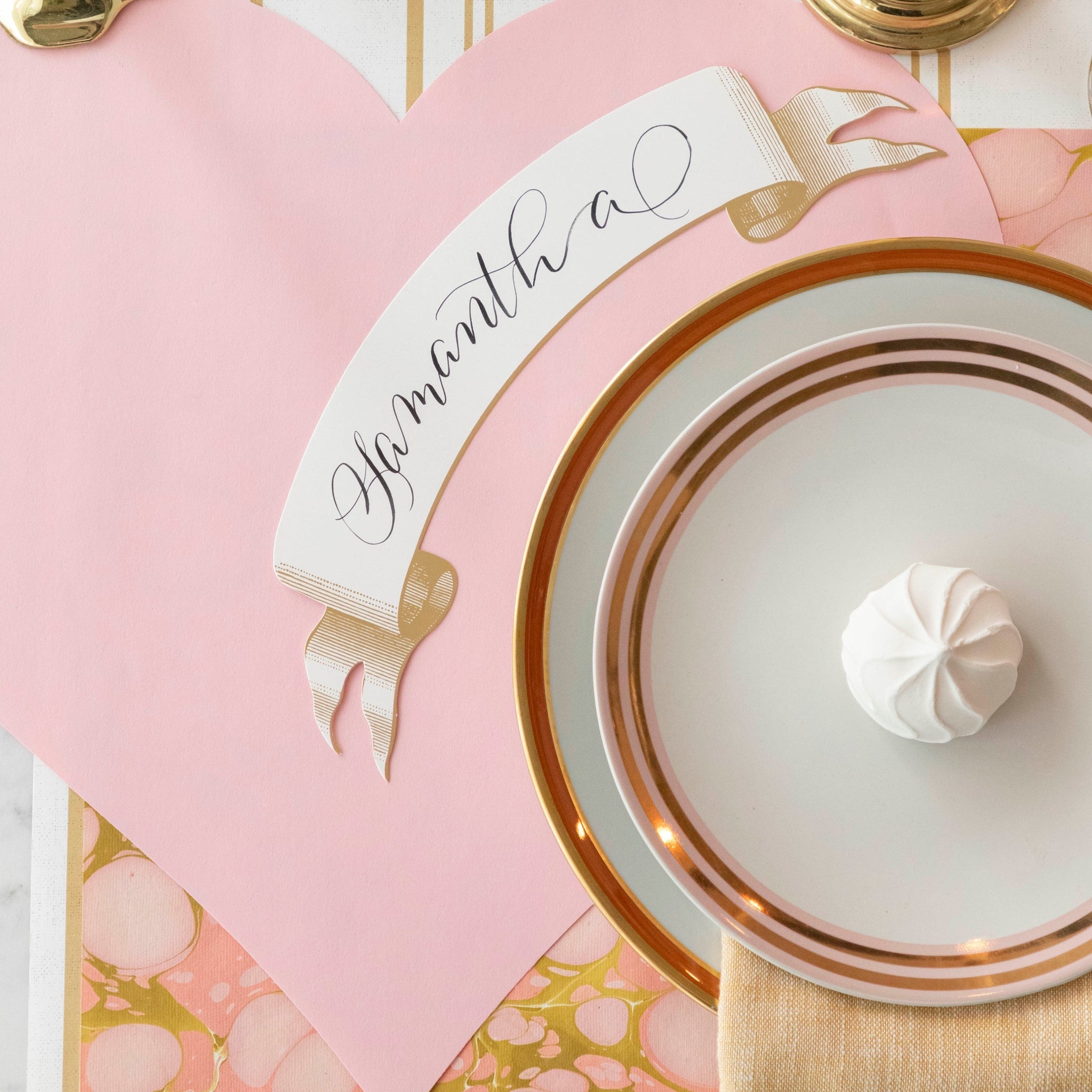 Classic Gold Banner Table Accent