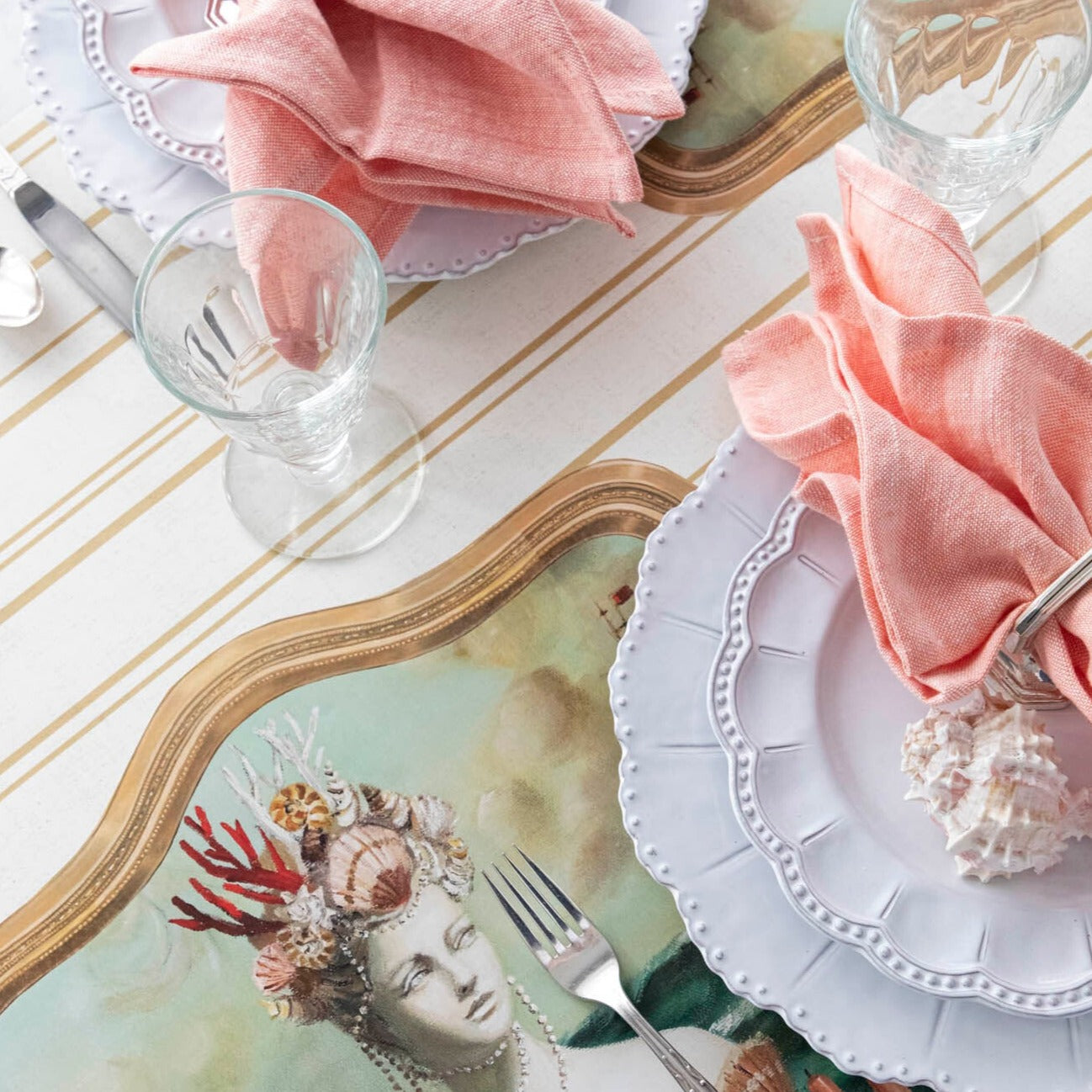 Antique Gold Stripe Runner
