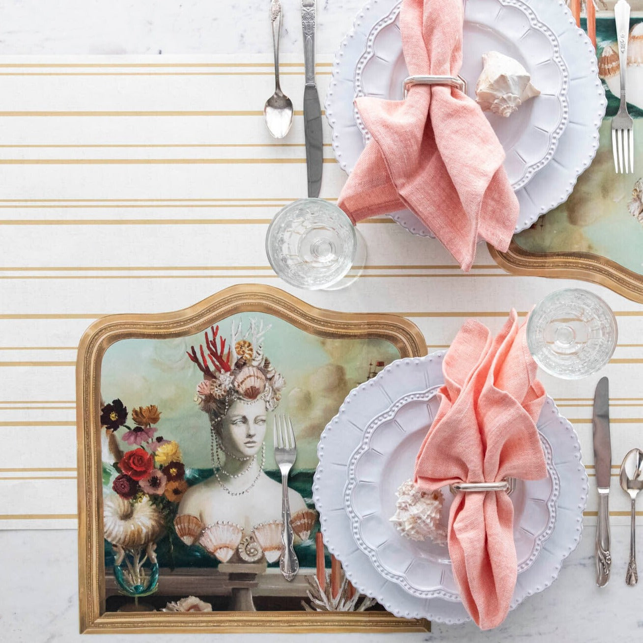 Antique Gold Stripe Runner