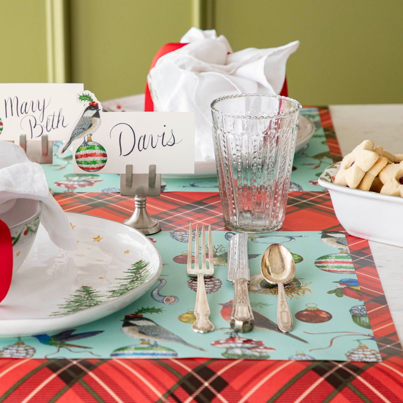 Christmas Chickadee Place Card