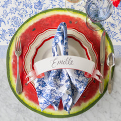 Classic Red Banner Table Accent