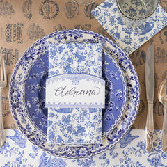 Blue Regal Peacock Cocktail Napkins
