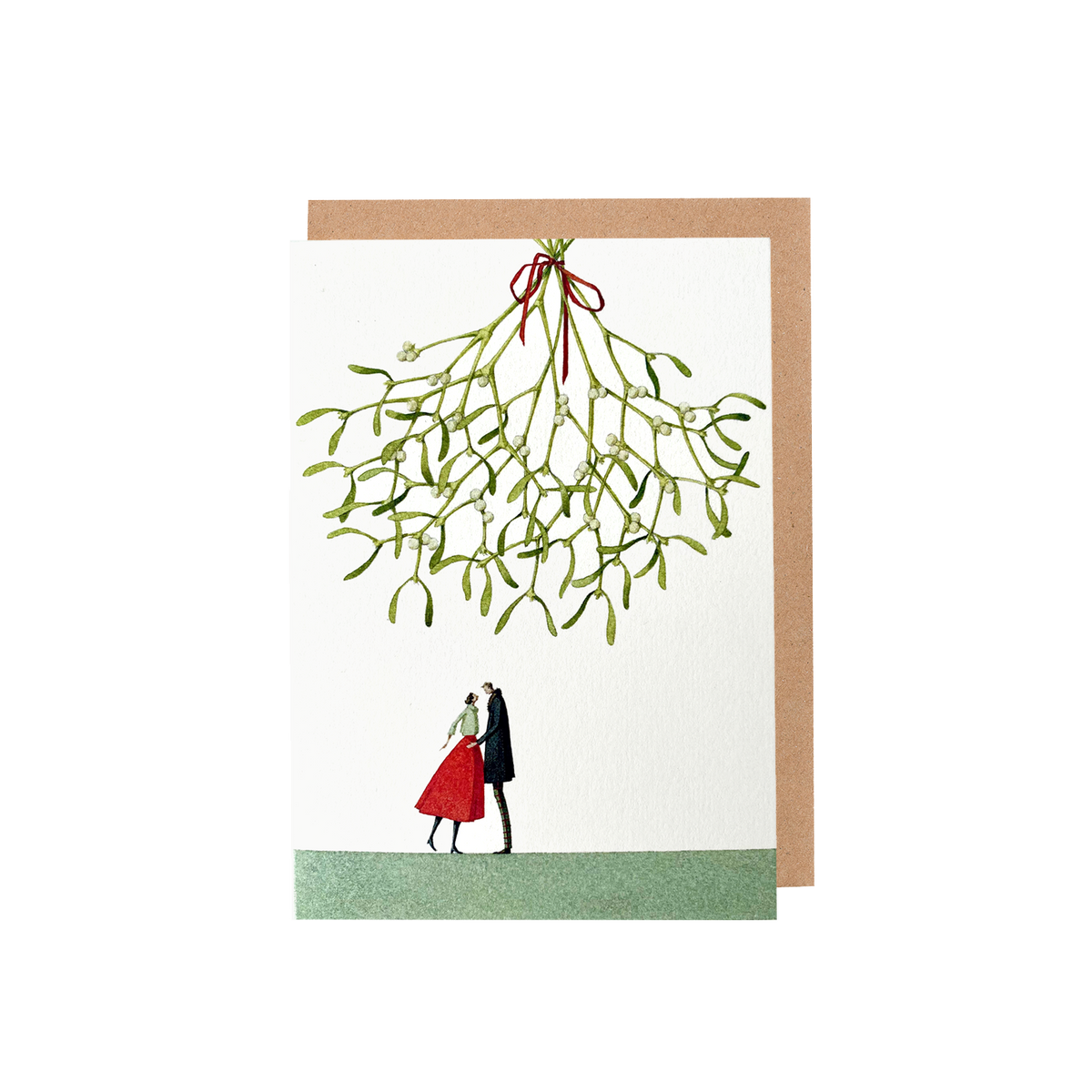 Christmas Kiss Greeting Card