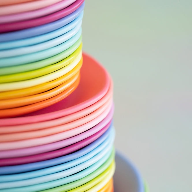 9" Rainbow Melamine Plate