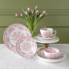 Burleigh Pink Asiatic Pheasants Dinnerware
