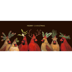 Christmas Cardinals Boxed Set Cards - Gold Foil