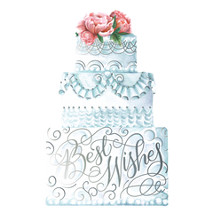 Best Wishes Cake Grand Flat Note
