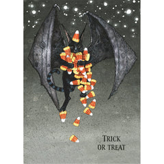 Candy Corn Cat Card