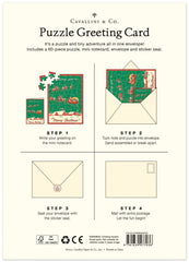 Christmas Reindeer Puzzle Greeting Card