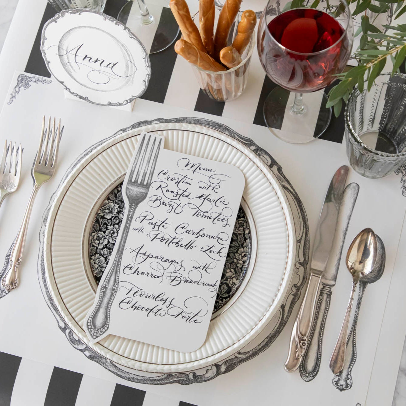 Black Classic Stripe Runner