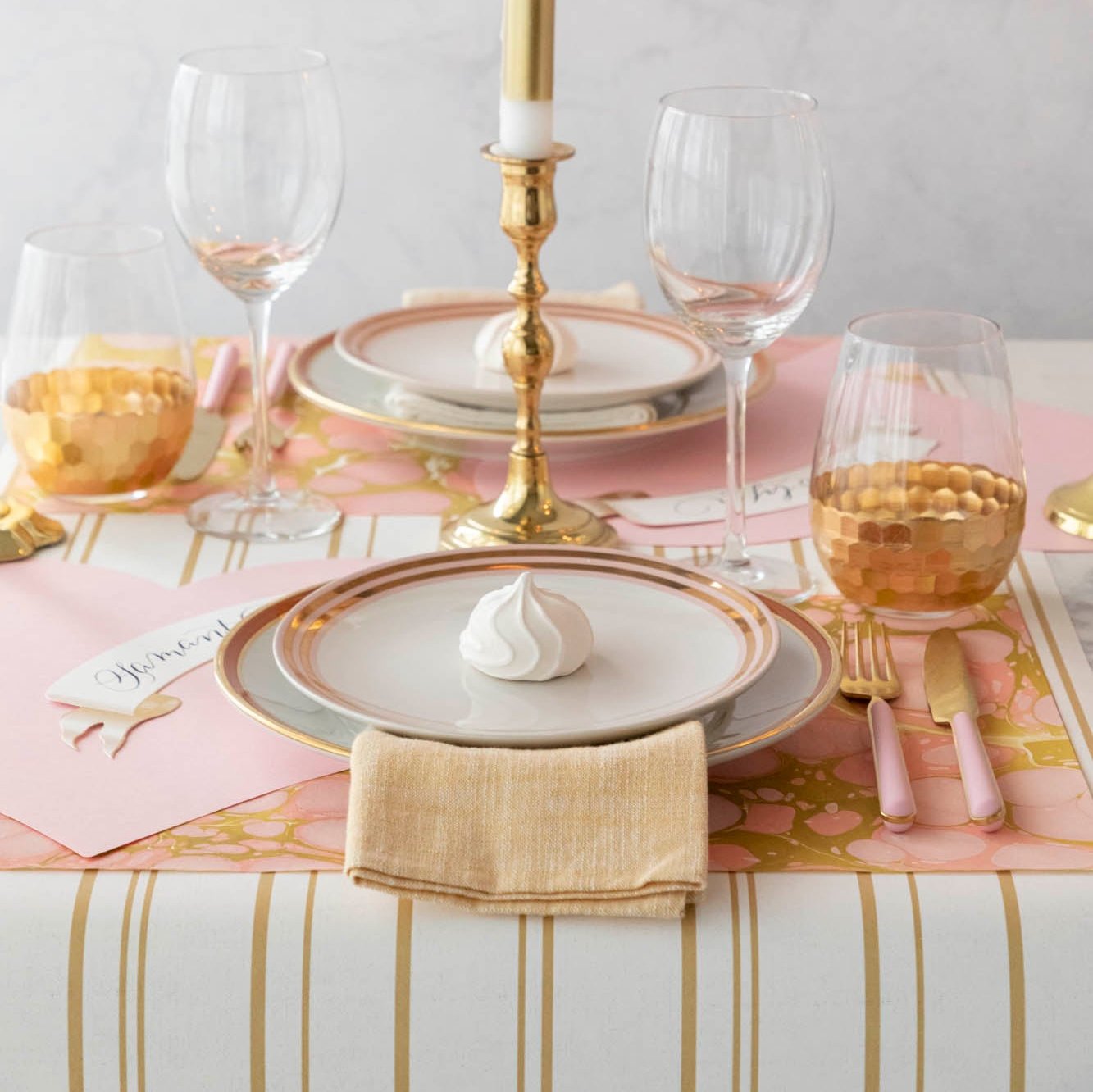 Antique Gold Stripe Runner