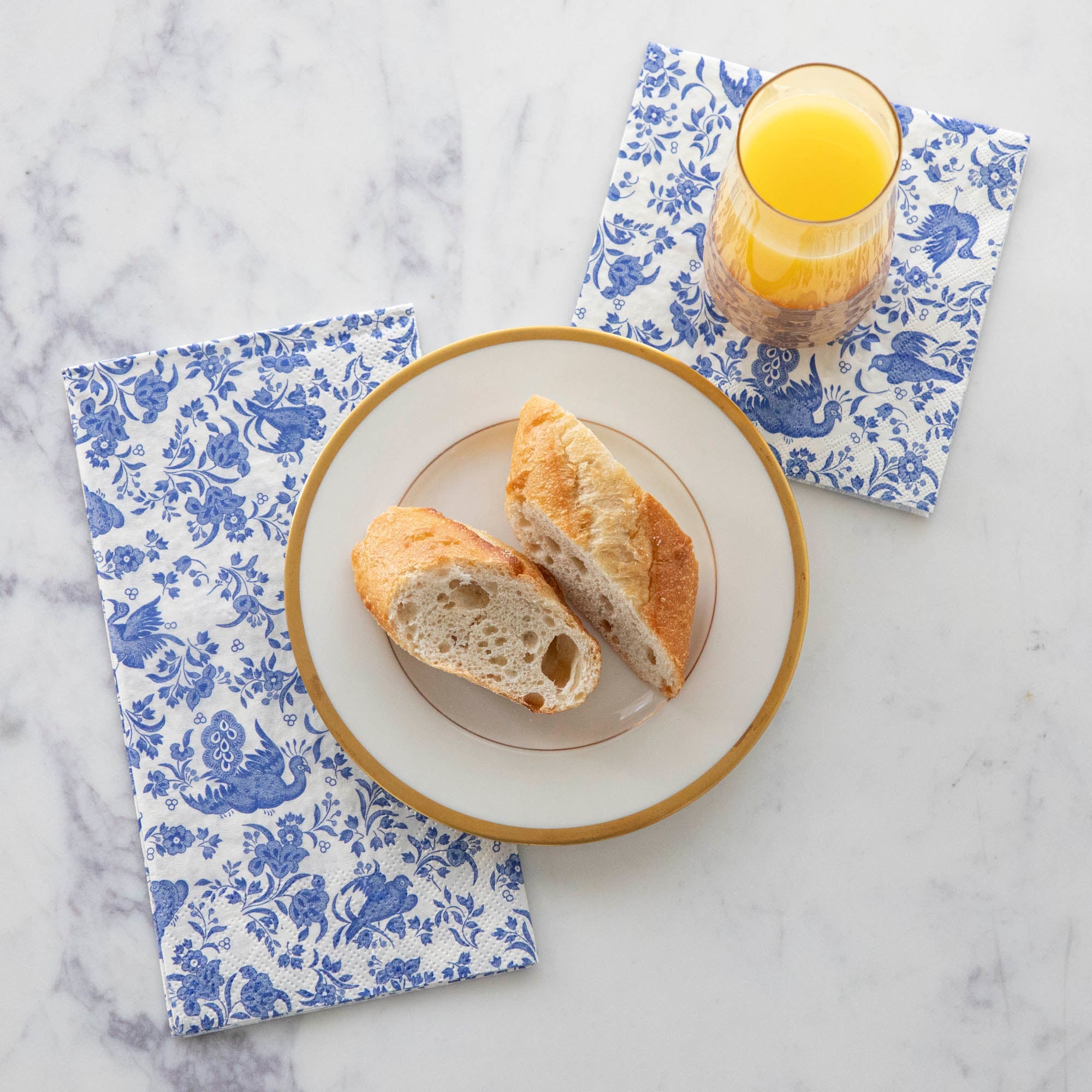 Blue Regal Peacock Cocktail Napkins