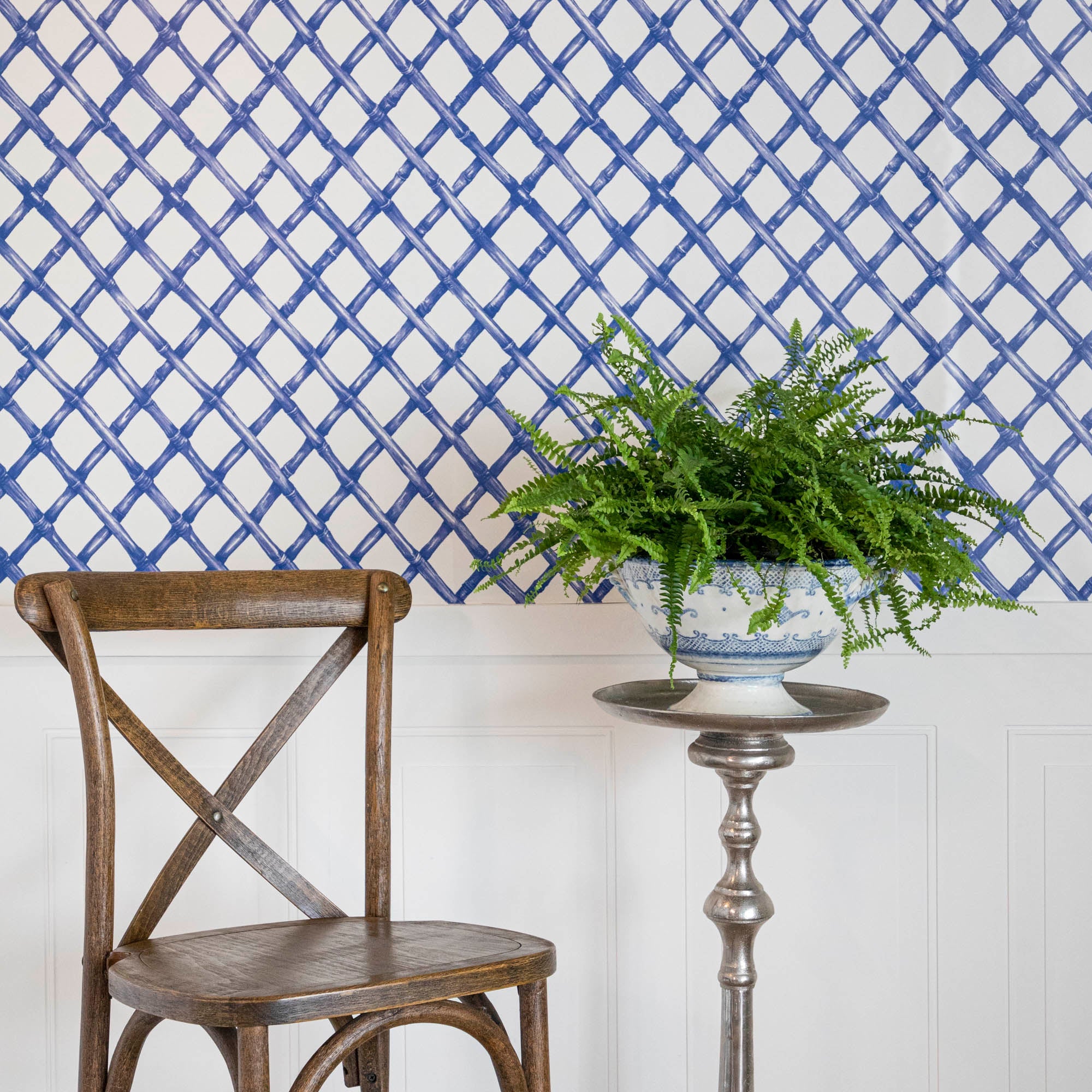 Blue Lattice Wallpaper