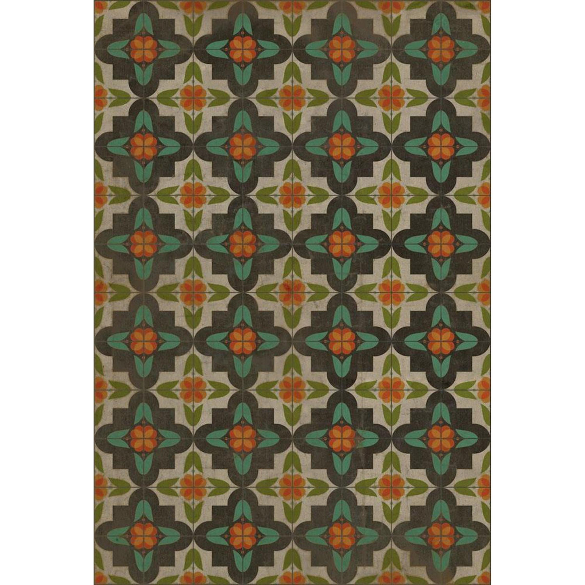 Anna's Garden Vinyl Rug - Pattern 33