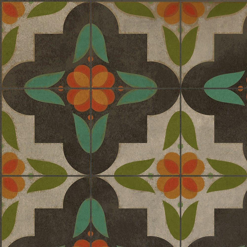 Anna's Garden Vinyl Rug - Pattern 33