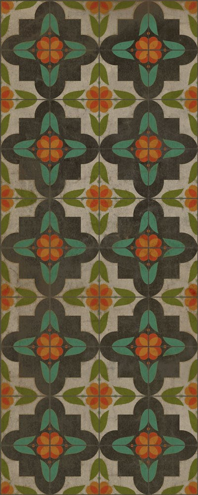 Anna's Garden Vinyl Rug - Pattern 33