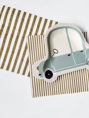 Classic Stripe Gold Matte Large Napkin