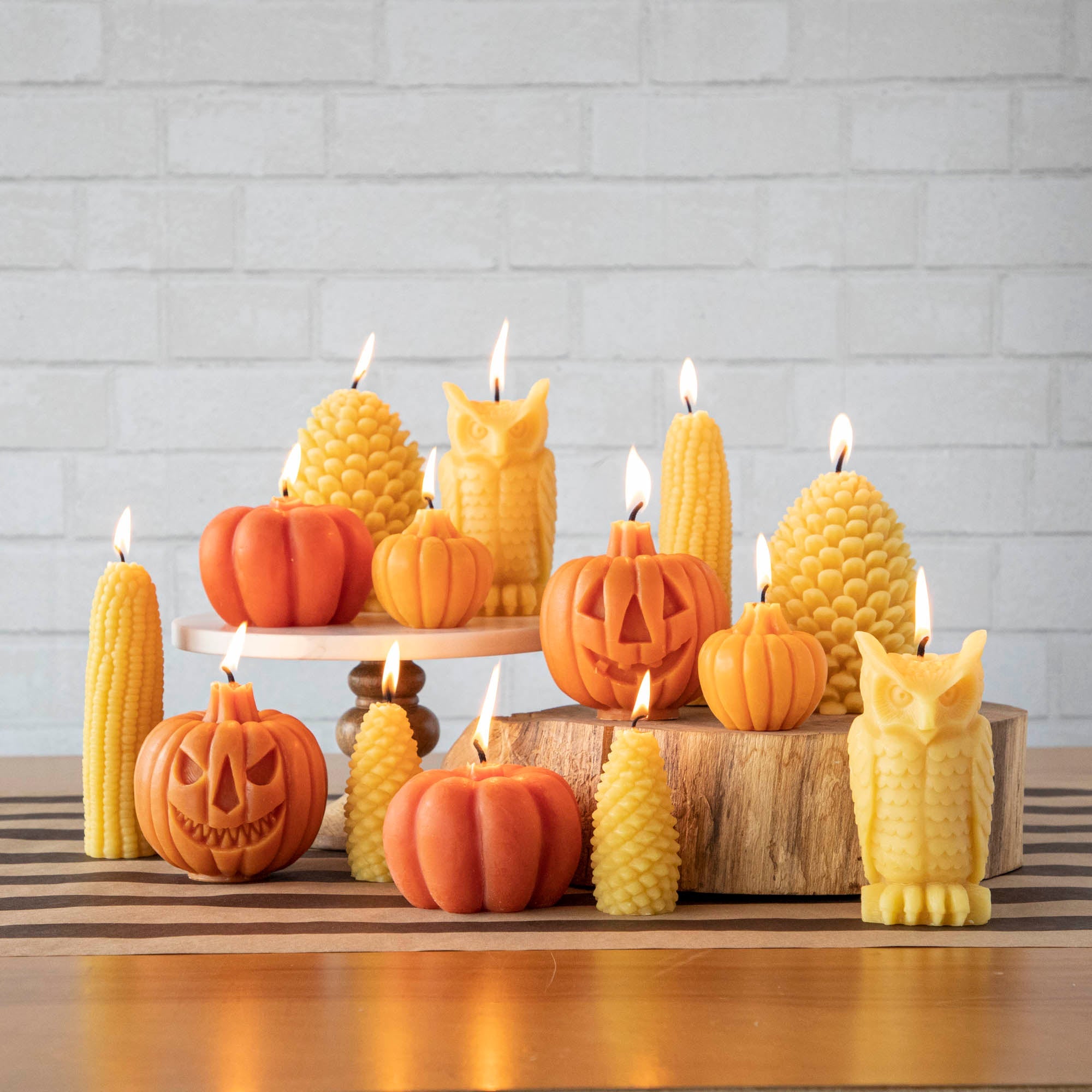 Beeswax Pine Cone Candles