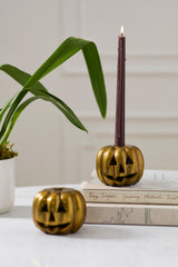 Carved Pumpkin Candleholder