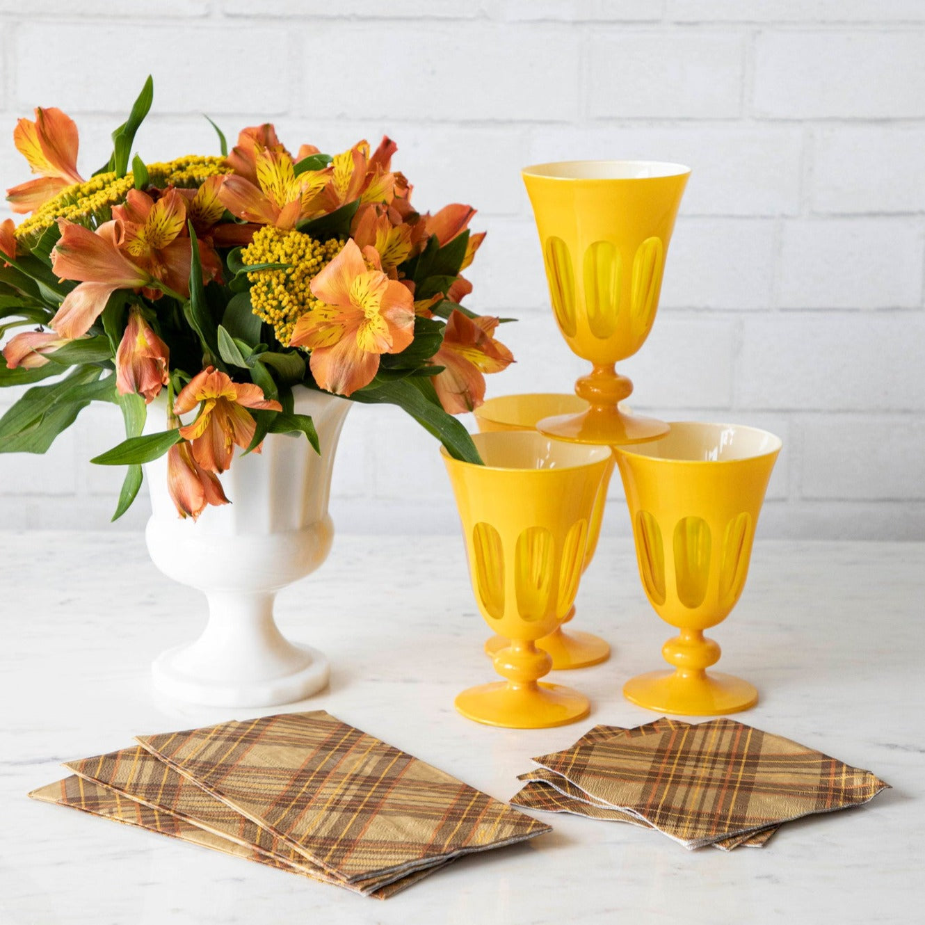 Autumn Plaid Guest Napkins