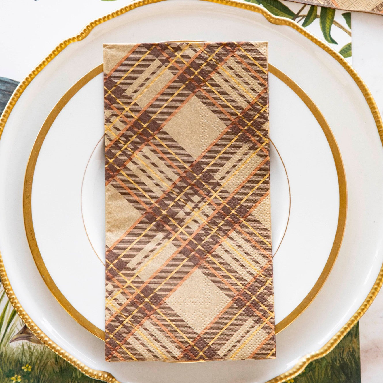 Autumn Plaid Guest Napkins