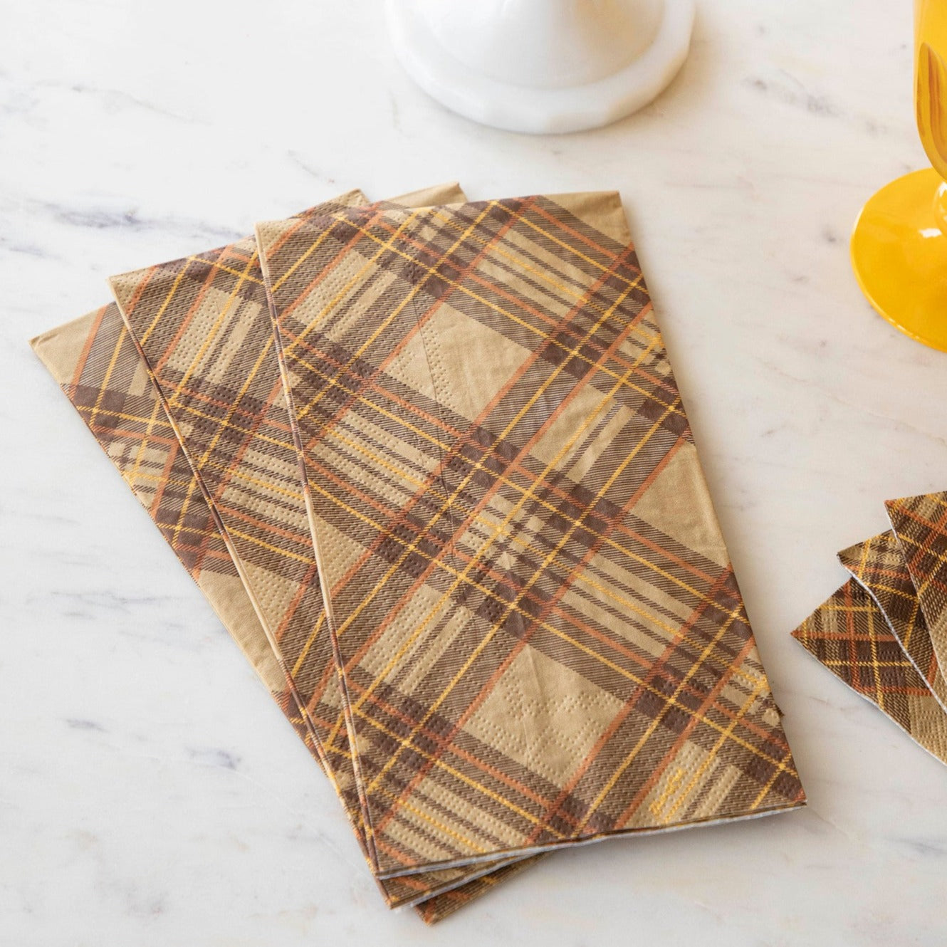 Autumn Plaid Guest Napkins