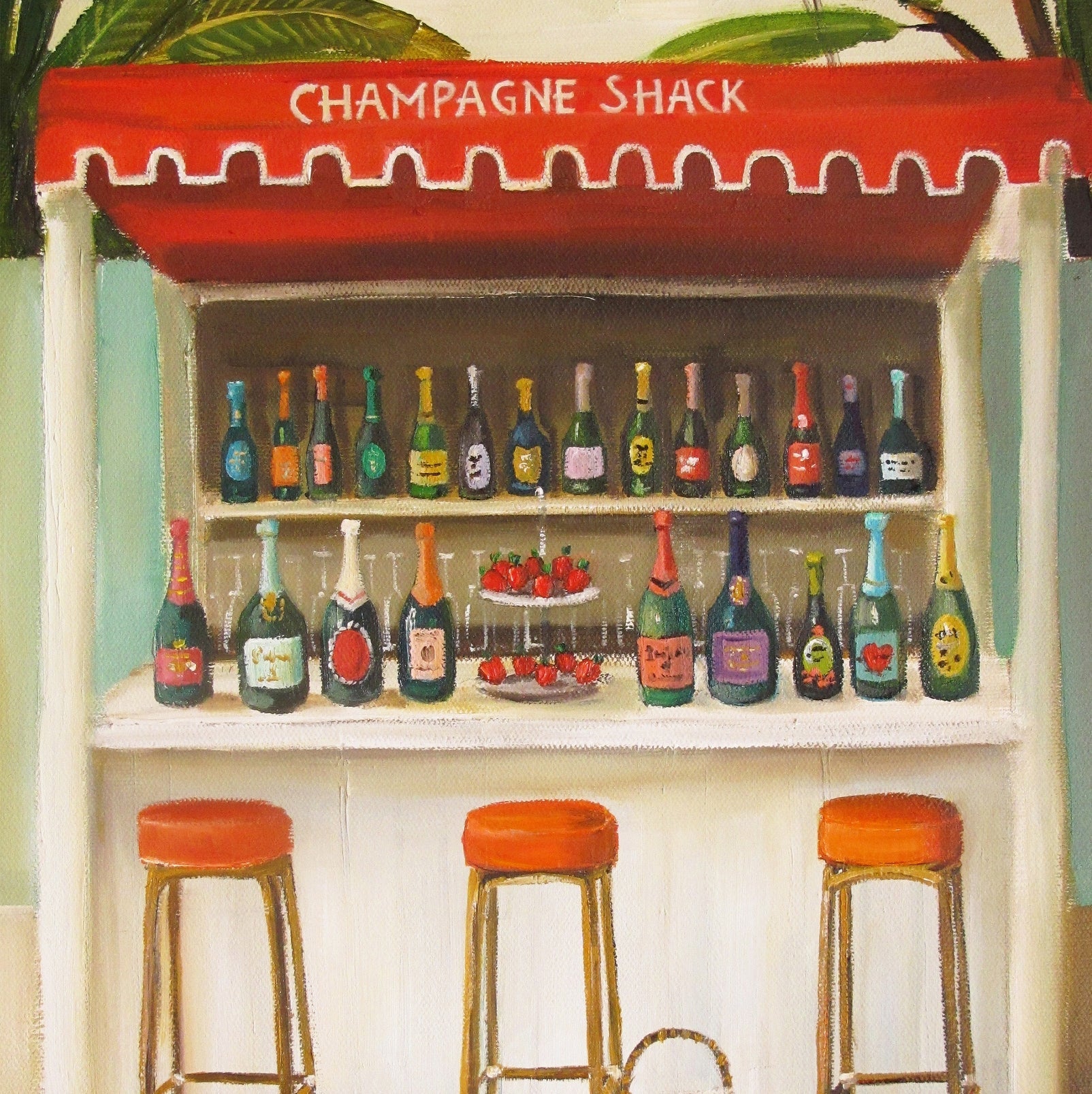 Champagne Shack Small Art Print