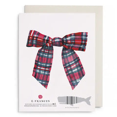 Christmas Plaid Bow Boxed Card Set, Set of 6