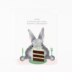Another Grey Hare Birthday Card