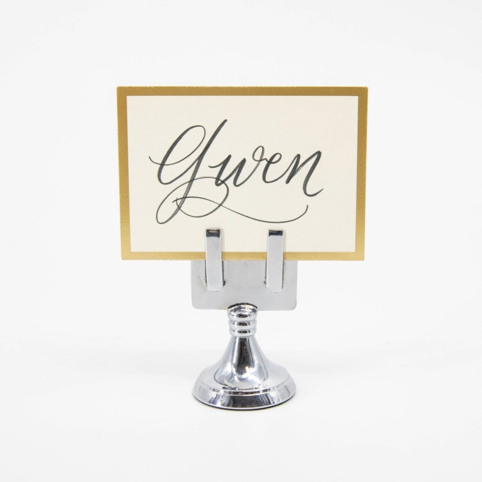 Chrome Place Card Holder
